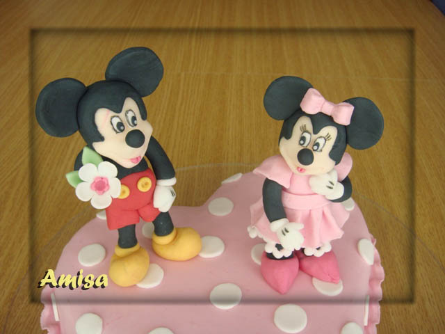 Mickey a Minnie Mouse v detailu